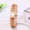 Square Wristwatch with Exquisite Beautiful Fashion Stainless Steel Watch Birthday Pink Women's Rhinestones Accessory, Formal, Business, Gift,