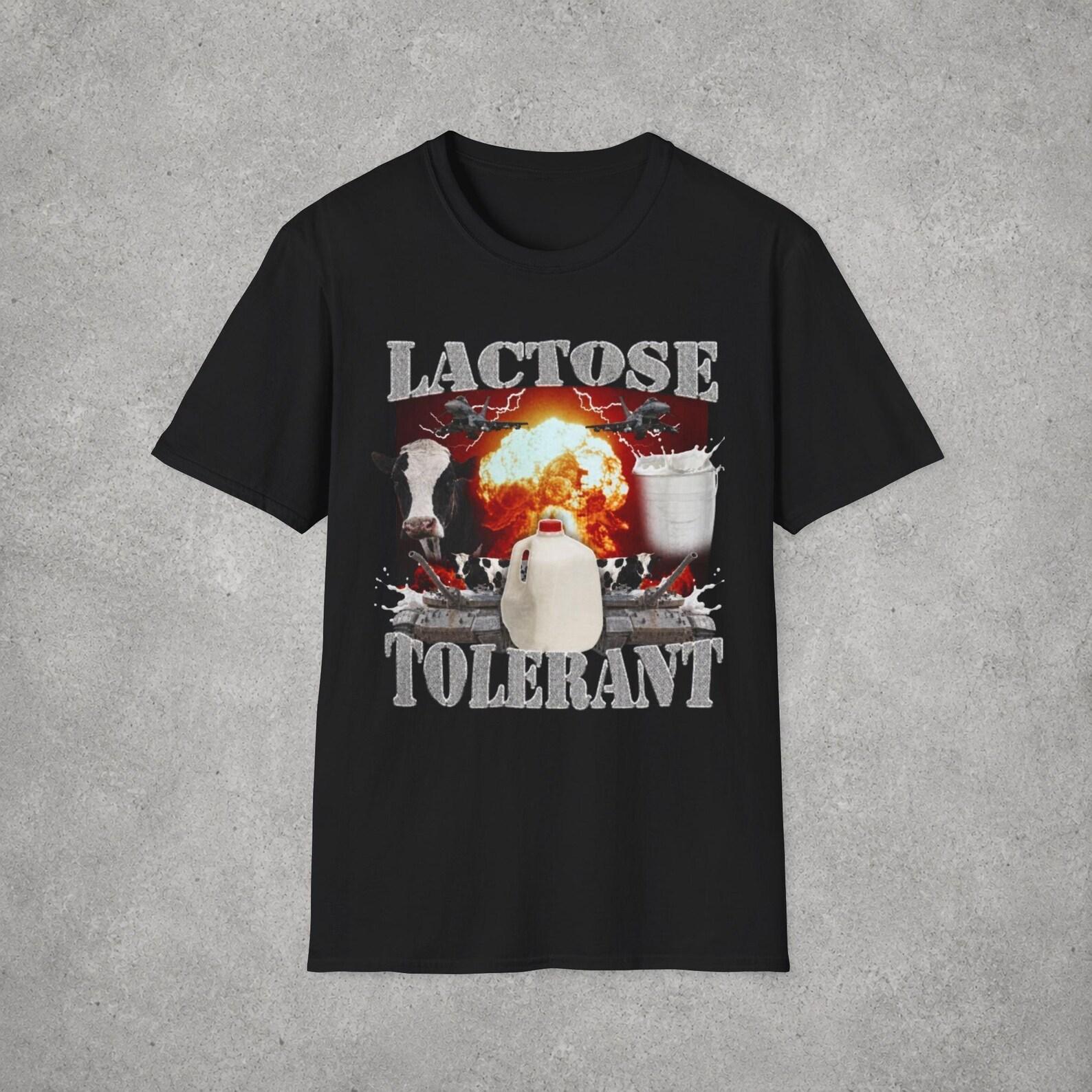 Lactose Tolerant T-Shirt | Milk, Cow, Explosion Graphic 2XL