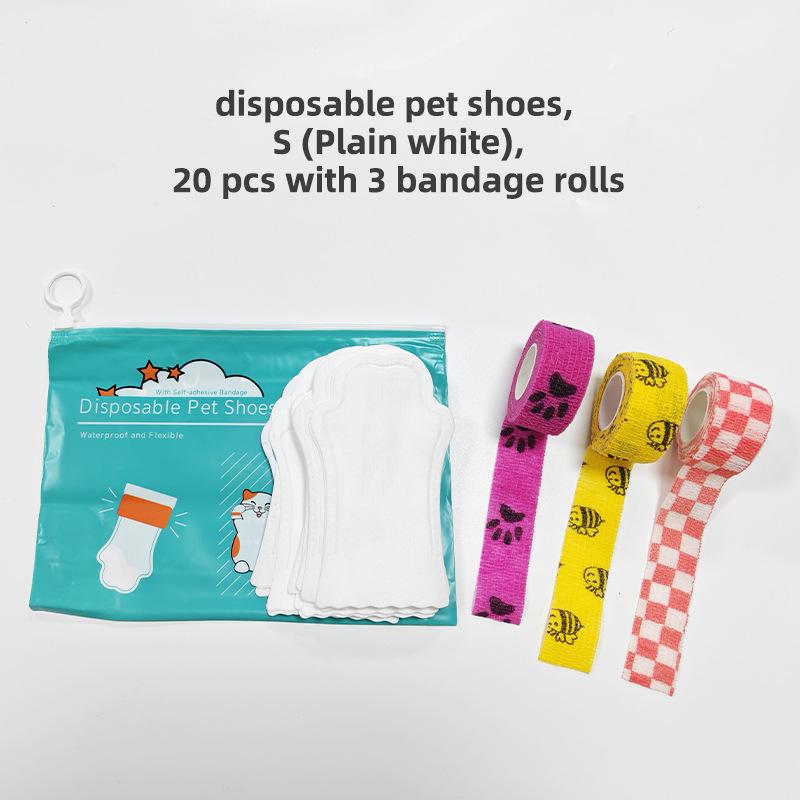 Pet Disposable Dog Boots Waterproof Pet Shoes Breathable Dog Paw Protection Disposable Foot Covers