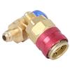 Air Conditioning Quick Coupler Connector Brass Adapters for R134A High Low Red Blue Side