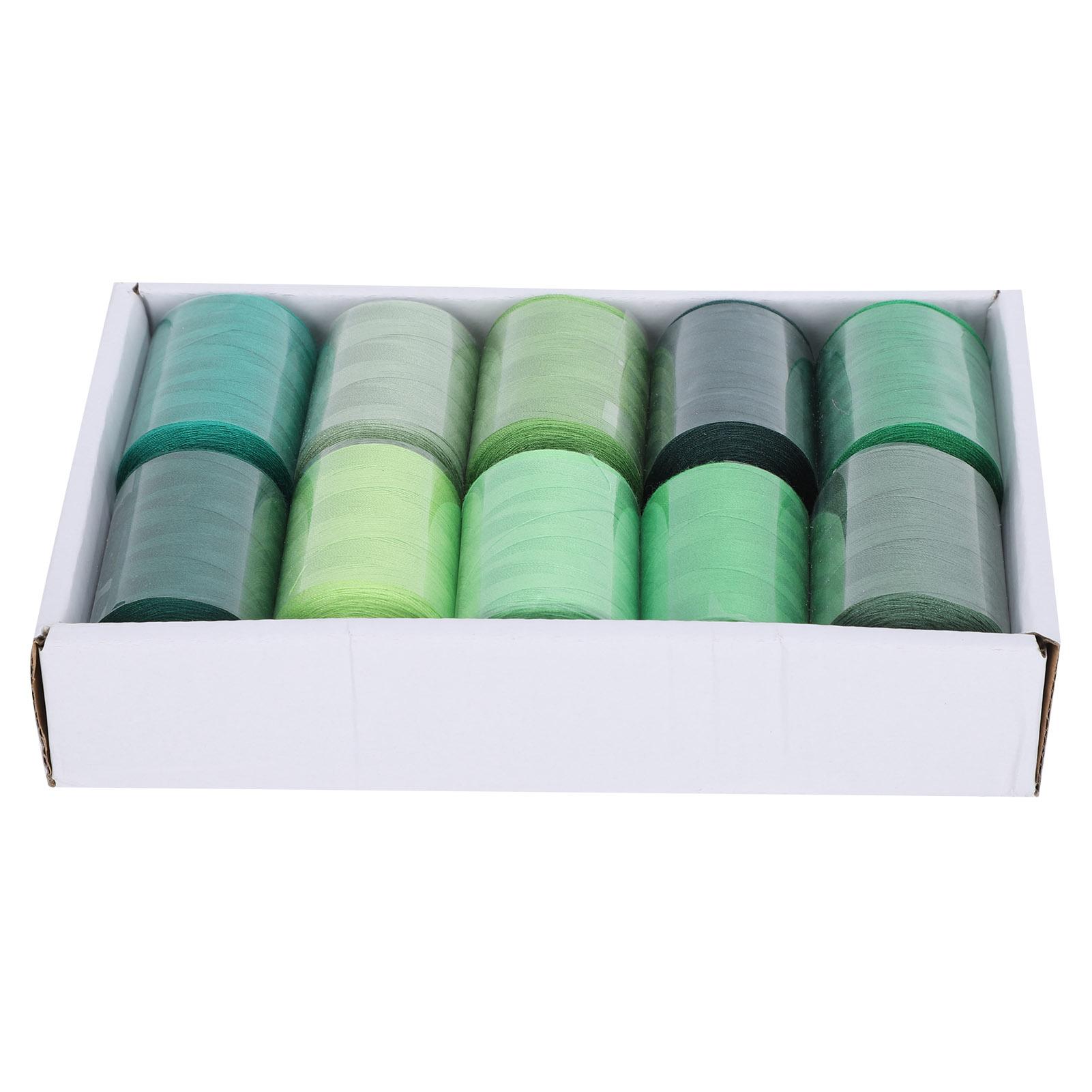 

Набор швейных ниток 10 катушек Бытовые нитки Пагода DIY аксессуары 300 ярдов 402Зеленый зелёный