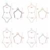 Body Shape Lingerie Hanging Rack Foldable Bikini Display Hanger  Cloakroom Shops Wardrobe