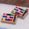 1Set Dollhouse Sewing Needlework Needle Kit Box 1:12 Dollhouse Miniature Tabletop Sewing Box Kit Scene Props Ornaments