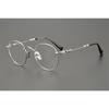 Handmade CHAR trendy and versatile glasses frame, ultra-light pure titanium retro round frame with anti-blue light myopia frame for men and women