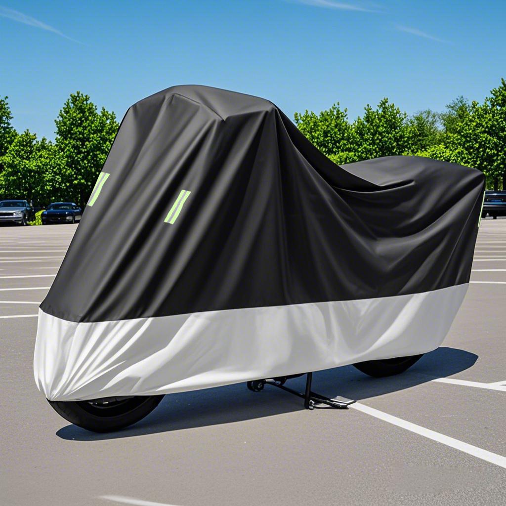 Motorcycle Cover: Thickened 210D Oxford Cloth, Rainproof, Sunproof, Dustproof, & Waterproof.