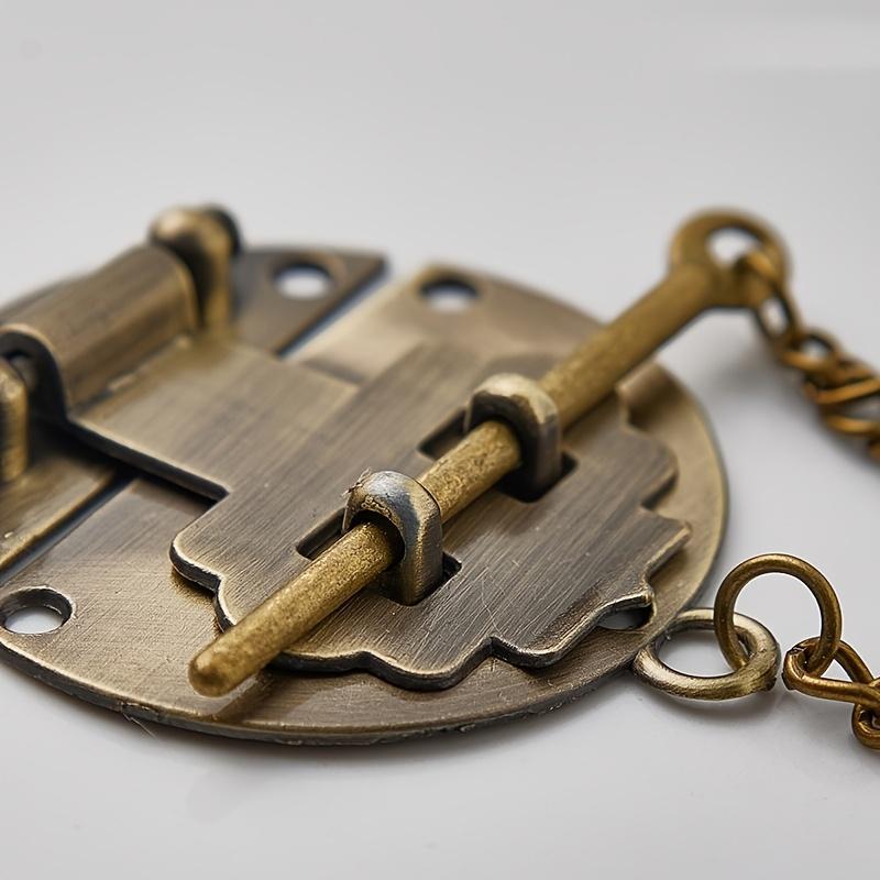 1PC Retro Style Alloy Buckle Lock - Durable Brass Colored Buckle for Jewelry Boxes, Gift Boxes, and Suitcases