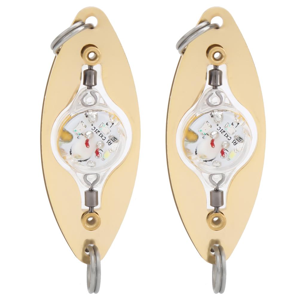 2Pcs Fishing LED Lure Light Eye Shape Colorful Flashing Light Bait Underwater Lure Lamp