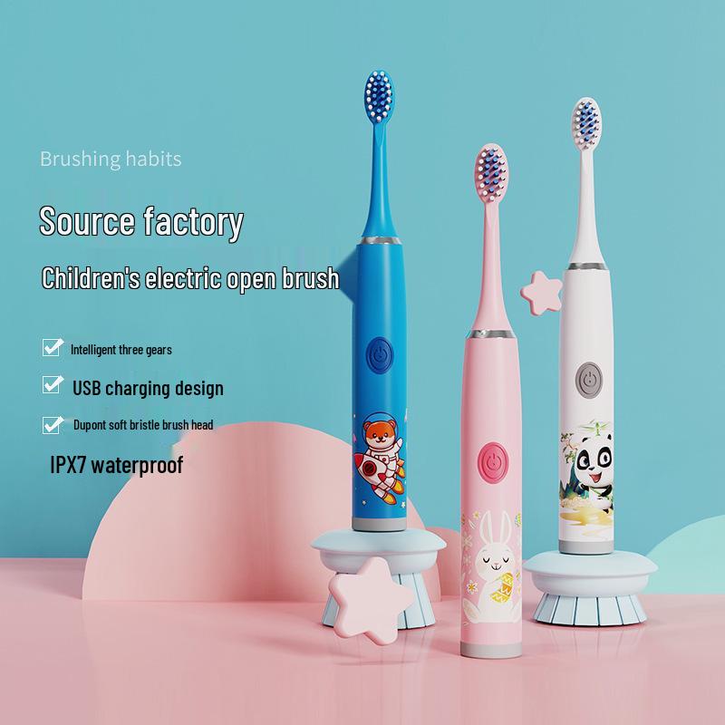 Kids' Rechargeable Sonic Electric Toothbrush & Water Flosser with Soft Bristles