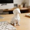 Black Dachshund Figurine Dog Ornament 3D Printed Movable Joint Design Figure Decorative Toy Sculpture for Home Office Decor Pet Lovers Collectors