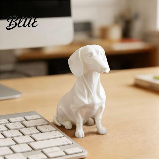 Black Dachshund Figurine Dog Ornament 3D Printed Movable Joint Design Figure Decorative Toy Sculpture for Home Office Decor Pet Lovers Collectors