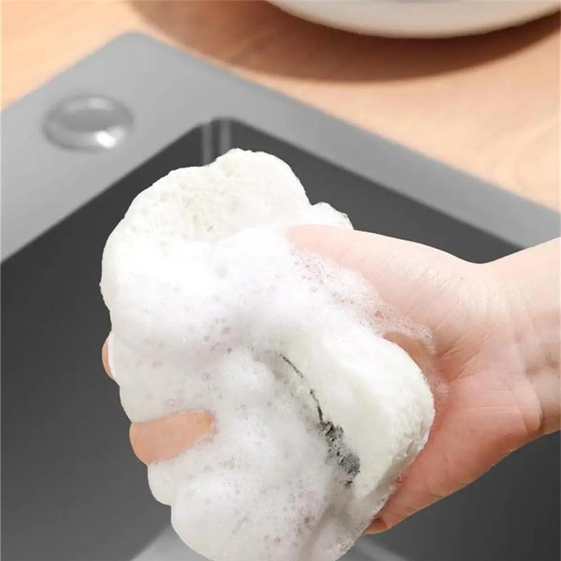 Holzzellstoff-Baumwolle, Geschirrspülschwamm, ölfrei, saugfähig, großes Geschirrtuch, magische Topfbürste, Küchenreinigungswerkzeug