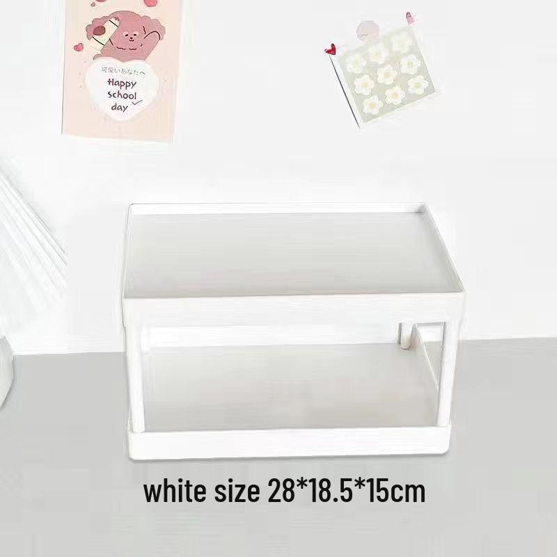 INS Style Pure White Flip-Top Storage Box - Dustproof Stationery & Scrapbook Organizer