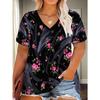 Casual Versatile Women's V-neck Loose Short Sleeves Fashionable Breathable T-Shirts Women’s