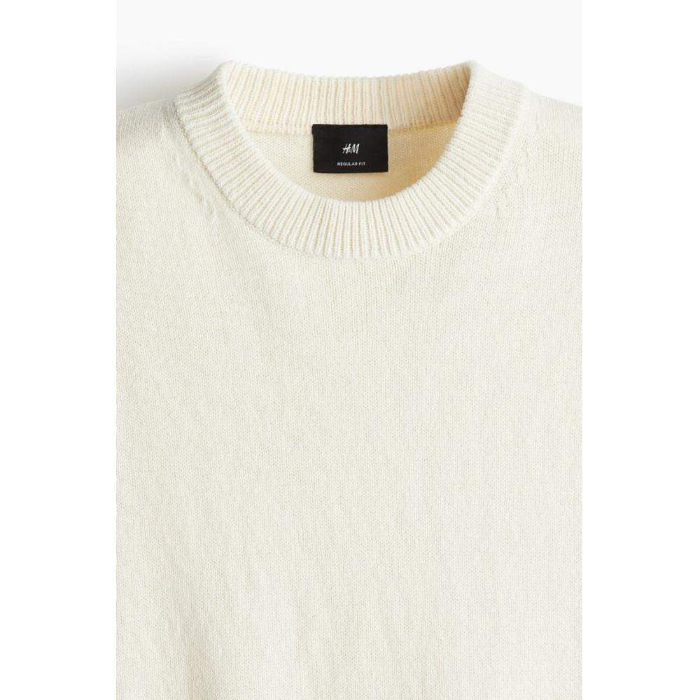H M Regular Fit Sweater Vest creaM