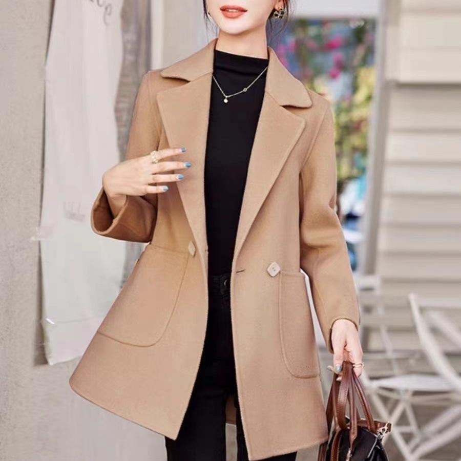 Abrigo Francés de Lana de Alta Gama para Mujer para Primavera y Otoño 2026: Diseño Pequeño y Versátil