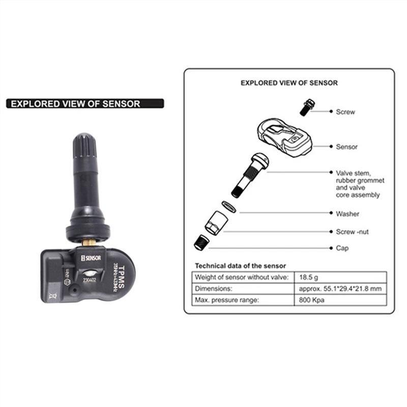 20Pcs TPMS Tire Pressure Sensor Programmable For Autel TS408 TS508 ITS600 433Mhz 315MHZ 2 In 1 MX Sensor Monitor System