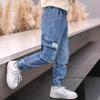 Schwarze lange Jungenjeans für Frühling/Herbst 2024 - Mittlere & Große Größen