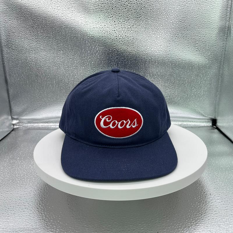 Cotton Canvas Twill 5 Panel Unstructured Snapback Cap with Custom Chenille Embroidery logo