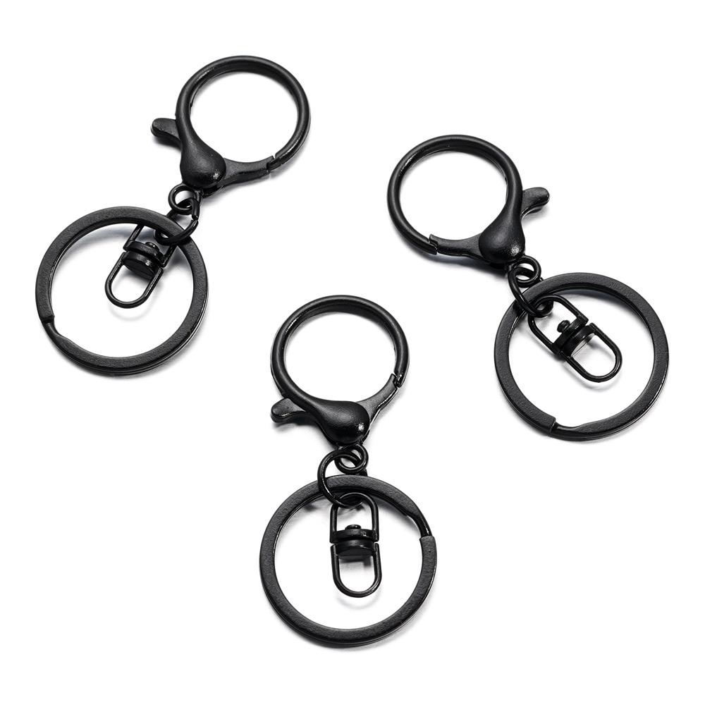 5 Stück/Los 30mm Schlüsselring Lang 70mm Beliebt Bunt Metall Hummerverschluss Schlüsselhaken Kette Schmuckherstellung für Schlüsselanhänger Zubehör