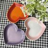 Ceramic Cat Bowl Extra Heart-Shaped Wide Anti Vomiting Stress Free Design12Cm Durable Ceramic Pet Bowl For Small C & Dogs