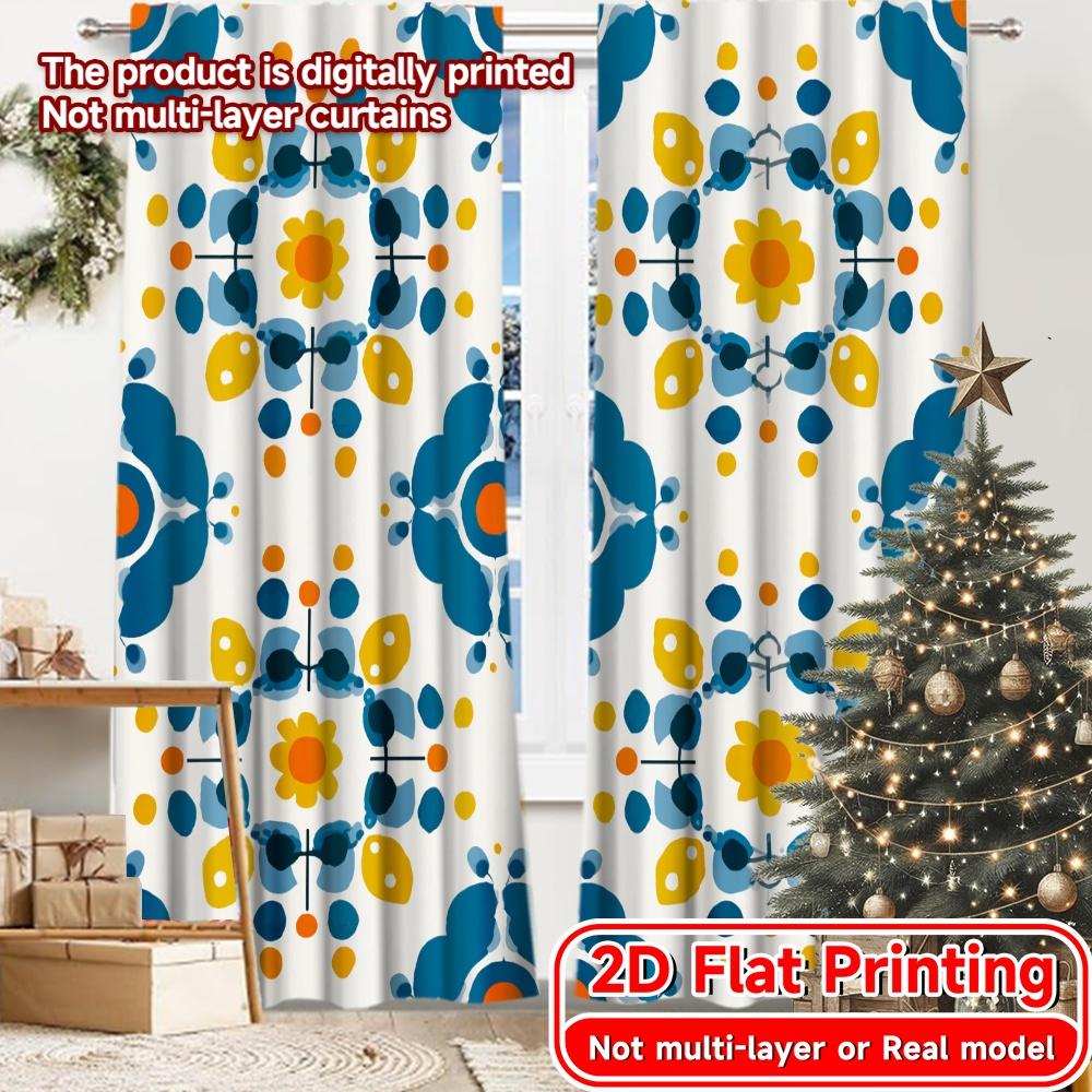

Flat Printing Golden Mosque Garden Chic Window Curtain Durable Polyester Curtains Decorations Outdoor Perfect Set Of 2 Made Washable W100*H70(CM)-Rod Pocket&1PCS