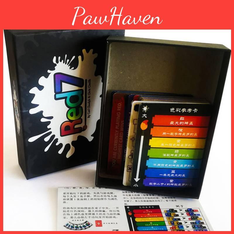 Red 7 Card Game Tabletop With Paper For Party And Family Entertainment