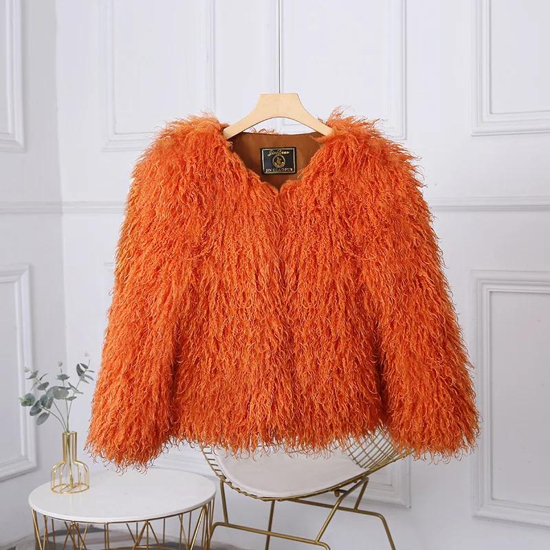 VAYLA Fashion Luxury Cropped Faux Fur Coat Women's Winter Ins Hot Fluffy Short Faux Fur Jacket Street Style Warm Outwear