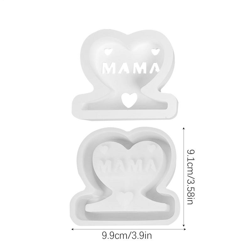 Mama Resin Silicone Mold Mother's Day MAMA Letter Love Plaster Mould Non-Stick Reusable Easy Release Molds For Plaster Ornament