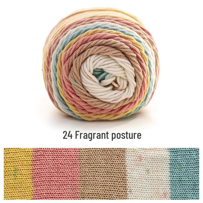 Ruyi Bird Milk Cotton Multicolor Yarn for DIY Knitting Projects - Scarf, Pillow, Blanket