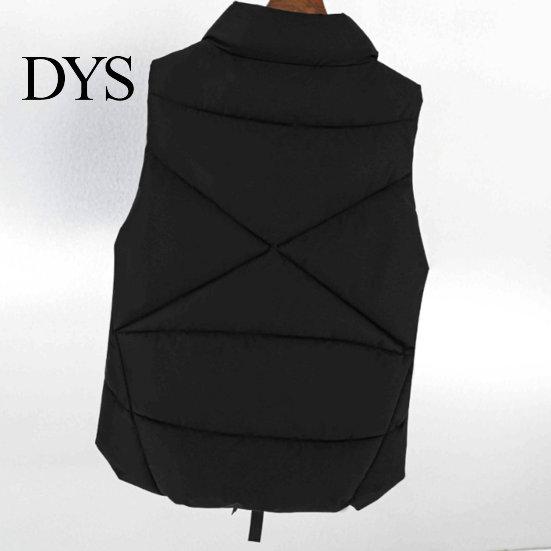 Zipper Buttons Placket Sleeveless Jacket Women Autumn Winter Cotton Padded Waistcoat Stand Collar Vest Closure Pockets Windproof Warm Coat