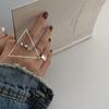 925 Adjustable Elegant Sterling Silver Geometric Style Ring For Women Trendy