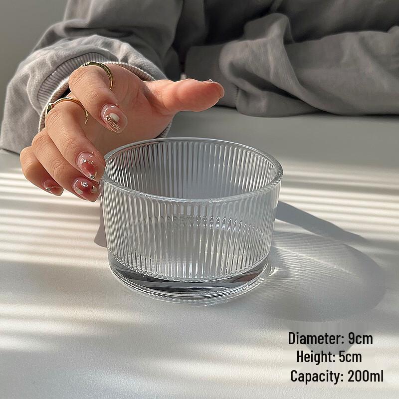 

ZISIZ Ins Style Hammered Glass Bowl