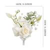 Uflower Groom Groomsmen Guest Boutonniere Set, Artificial Flowers for Wedding, Prom, Homecoming,Anniversary, Graduation
