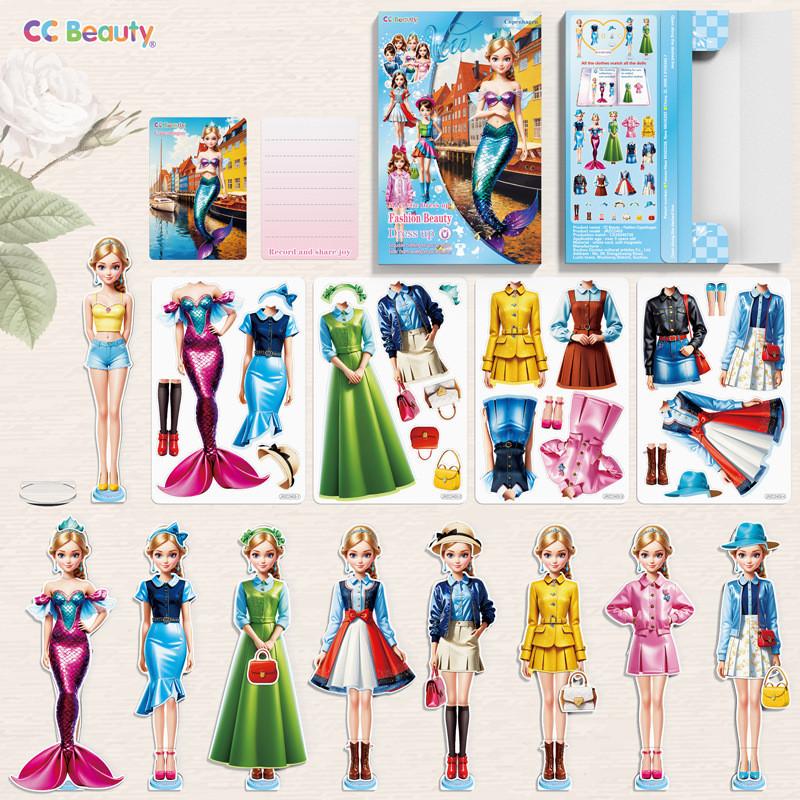 Dress Up Magnetic Toys Magnet Paper Princess Girl Toddler Travel Activities