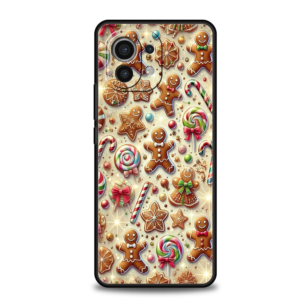 New Year Christmas Phone Case for Xiaomi Poco F6 F5 F4 F3 X6 X5 X4 X3 NFC M5 M4 M3 C51 C50 C55 GT 5G Soft TPU Cover Capas Fundas