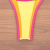 2025 V-Neck Color Block Push-Up Bikini with Split Design