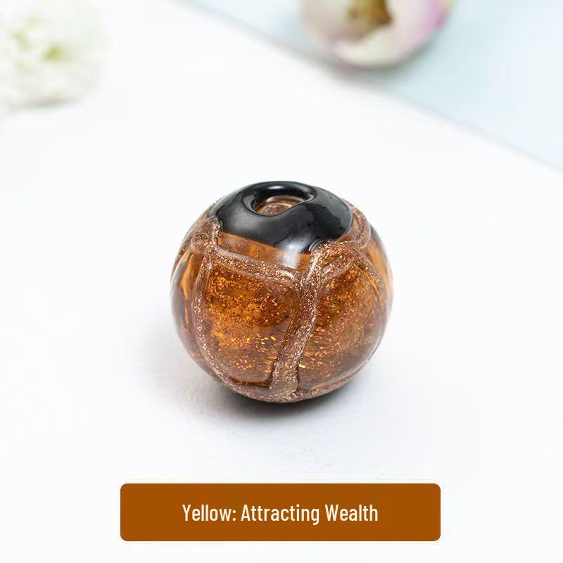 Chinese-Style Five-Color Glass Beads Bracelet, Large Hole, Inspired by Beijing Forbidden City, DIY Ancient Style, Handmade. 8mm
