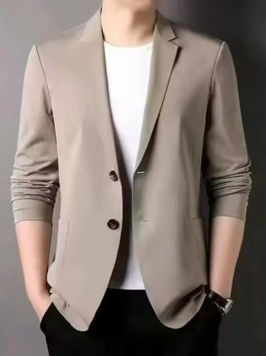 Men's High-End Ultra-Thin Ice Silk Sun Protection Jacket - Single-Breasted Casual Summer Suit
