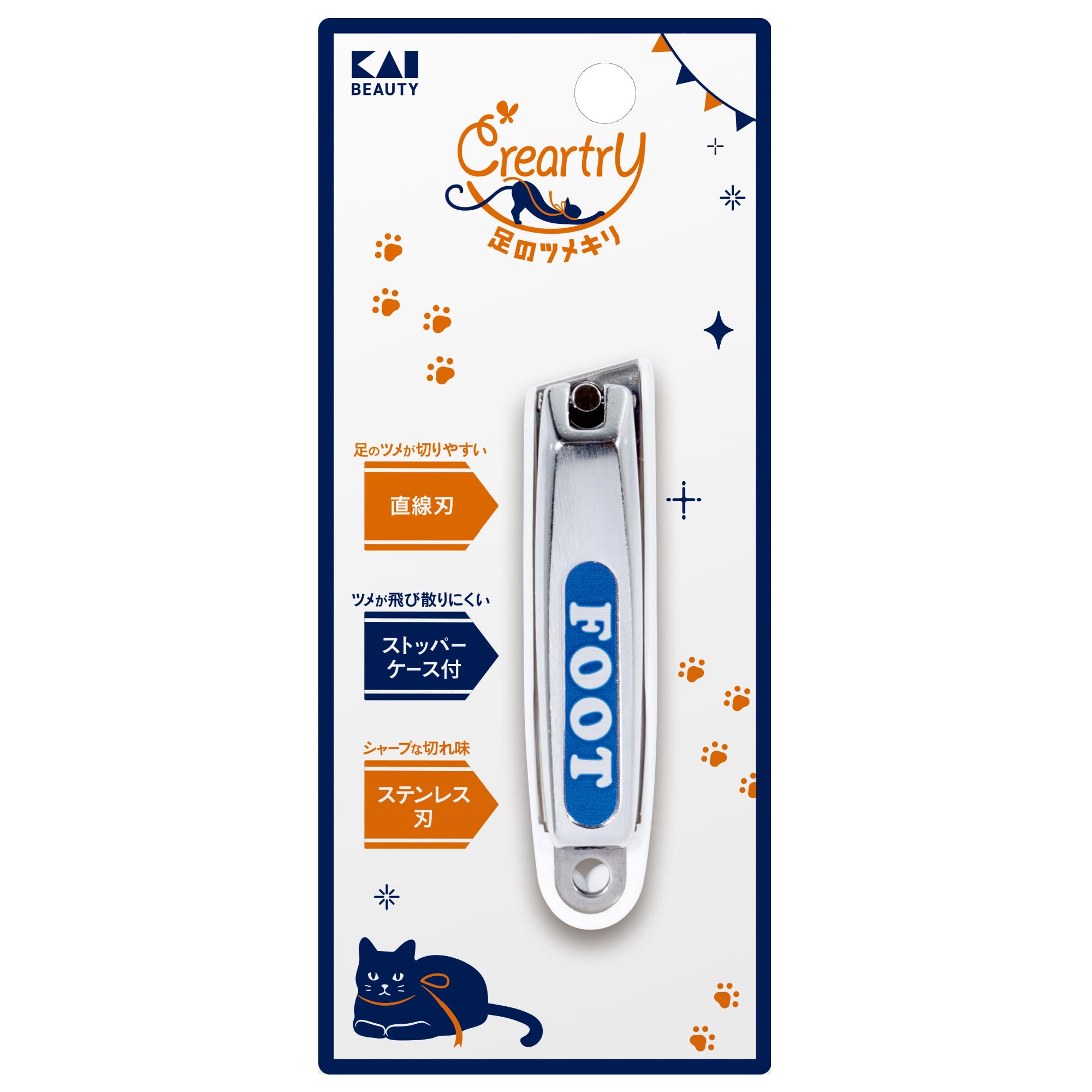 

Kai Corporation Creatly Toenail Angled and Straight HC4016 Clippers, Easy-to-Use Blades, белый