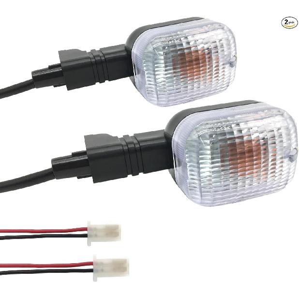 2Pcs Rear Motorcycle turn signals Winker Indicators light for 50 100 125-Clear