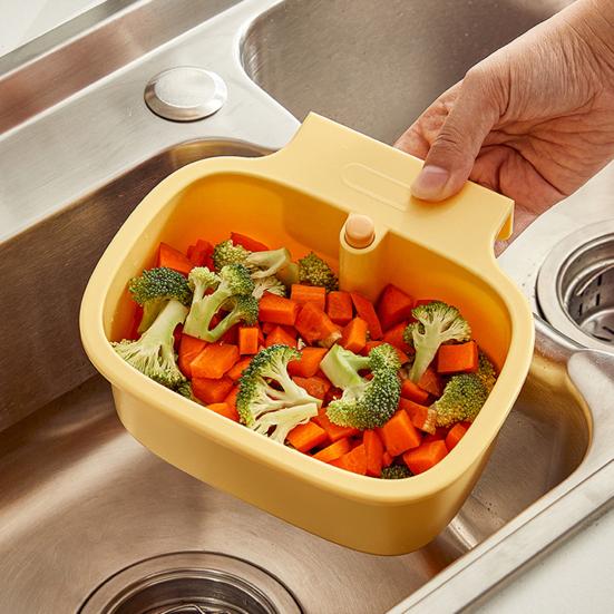 Drain Basket with Separation Filter Design Quick Filtration Press Open Cover 2-in-1