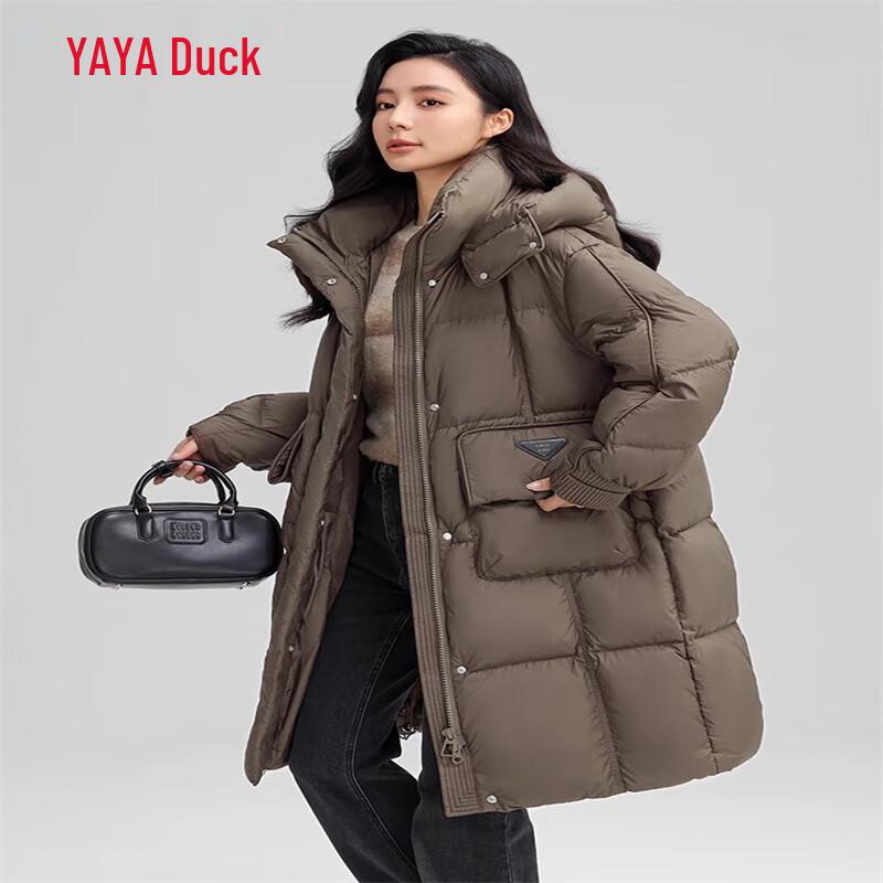 Yaya 2024 Women's Long Hooded Down Jacket