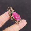 Faceted Kashmir Ruby Gemstone Pendant Copper Pendant Handmade Jewelry Modern Style Pendant Gift For Engagement Latest Design Copper Jewelry