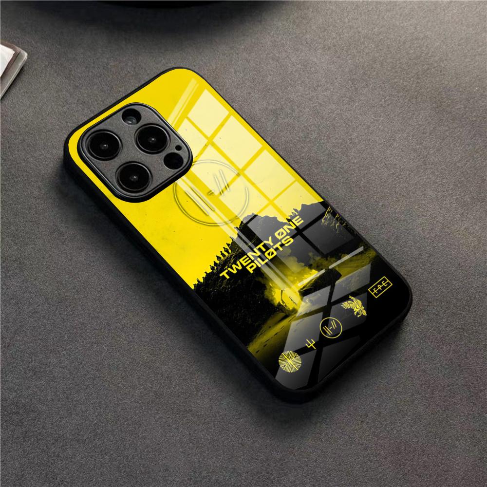 Twenty One Pilots Phone Case For 17 Pro Max IPhone 16 Pro 14 12 11 13 Mini X XR XS 15 Plus SE Glass Cover