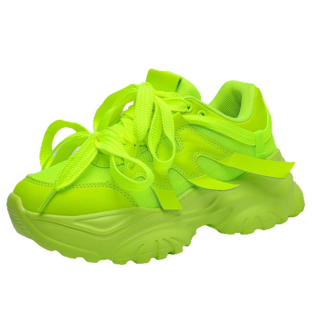 Fashion Autumn Mesh Pink Platform Sneakers Chunky Breathable Casual Shoes Woman Shoes Slip On Thick Sole Ladies Shoes Height Increase