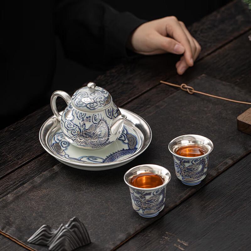 Sushi Ceramic Gilded Dragon Kung Fu Tea Set