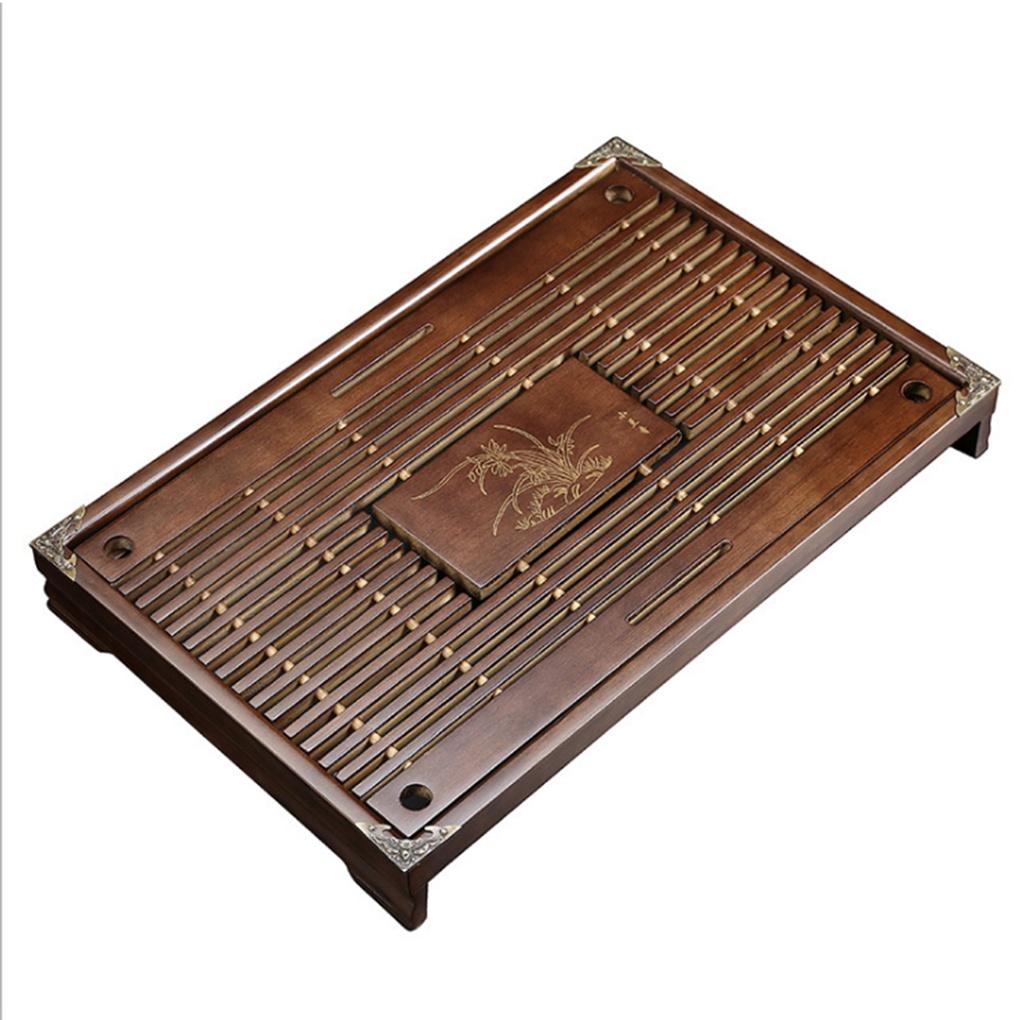 Holz Mond Teezeremonie Platte (43x28cm) (Braun)