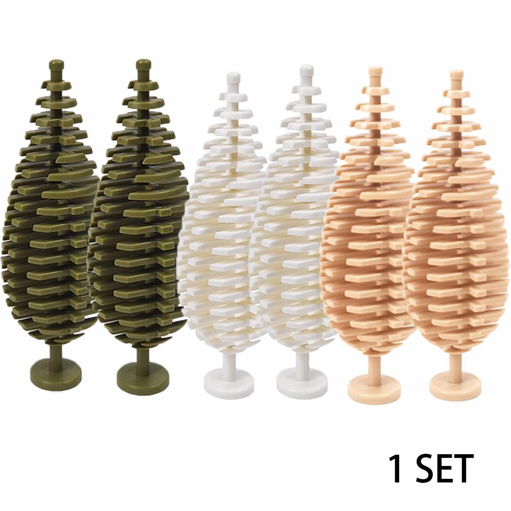 MOC City Street Scene Plant Model Sets Forest Assemble Building Block Park Jungle Assemble Bricks Toys