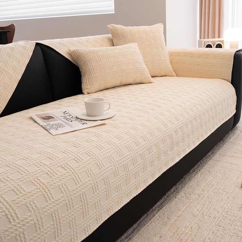 Japanese Cotton And Linen Sofa Cushion  New Four-Season Universal Non-Slip Seat Cushion Leather Sofa Special Backrest Towel Summer