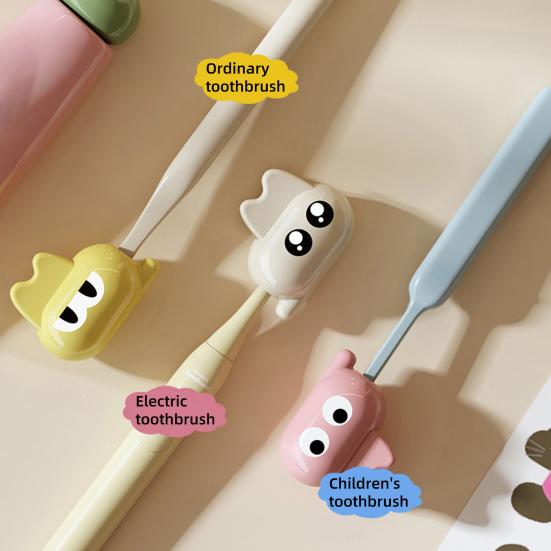 Zahnbürstenkopfschutzkappe Staubdichtes Kompaktes Design Tragbar Cartoon Katzenförmig